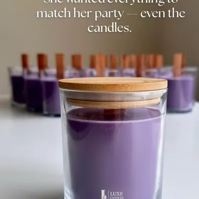 Customization is key. A client wanted purple candles to match her party theme, and I was happy to create the perfect shade for her.