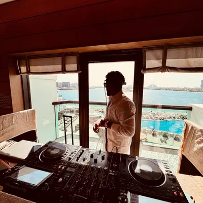 Taking a moment to soak in the view before a gig in the UAE. The location is always an inspiration for the music I play.