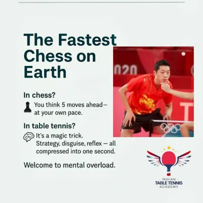 We call it the fastest chess on Earth. Unlike chess, where you have time to think, table tennis requires strategy, disguise, and reflex all in one second.