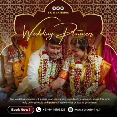 As professional wedding planners, we ensure your special day is perfectly organized and stress-free. This image of a happy couple during their ceremony reflects the beautiful, unforgettable moments we help create.