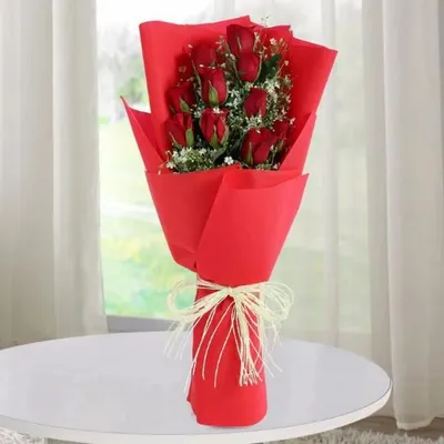This is my signature red rose bouquet, elegantly wrapped in bold red paper to make a powerful statement. Ideal for midnight delivery, it ensures your romantic message is the first one they receive on their special day.