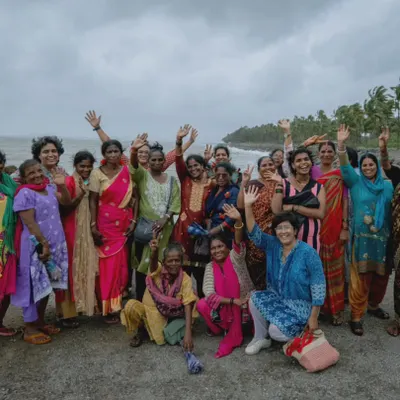 This is our tribe. A group photo from our Haan Hum collective, a sisterhood of artists, activists, and sex workers standing together. We are building a movement, and we rely on community support to make it happen.