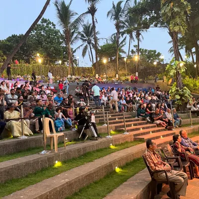 The inaugural music event at the Bandra Fort amphitheater, a project we helped design. This image captures the space being used as intended, a vibrant public venue for arts and culture, bringing the community together to enjoy performances in a historic setting.