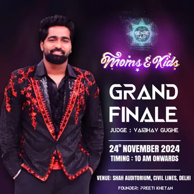 Announcing the Grand Finale of our national dance competition, Genre 4.0 Moms & Kids, with celebrity judge Vaibhav Ghuge.