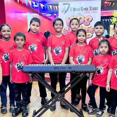 Our young musicians getting ready for their keyboard showcase. I focus on making music lessons for kids fun and accessible, starting with the basics in a friendly group environment that helps them build confidence right from their first note.