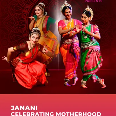 This is the poster for "Matr̥ - The Infinite Cord," a special Mother's Day premiere at the Nita Mukesh Ambani Cultural Centre. I often collaborate with my family of artists on thematic productions.