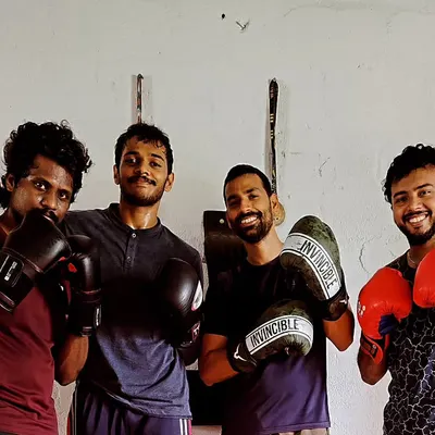 The early morning 6:30 AM crew. Starting the day with a tough boxing and fitness session builds a strong bond.