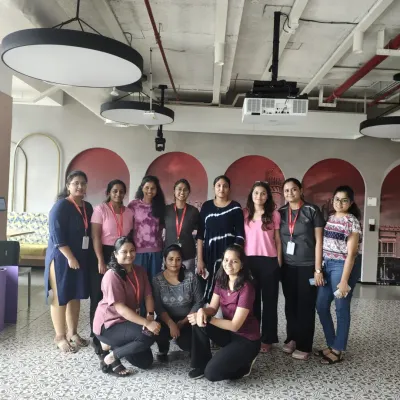 The wonderful team at Johnson & Johnson after a body and mind alignment session. It's rewarding to see everyone so relaxed and connected.