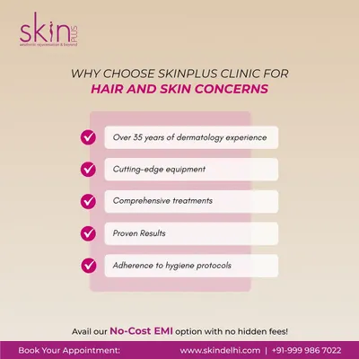 This graphic outlines why clients choose my clinic. With over 35 years of dermatology experience, cutting-edge equipment, and a commitment to hygiene, I provide comprehensive treatments that deliver proven results.