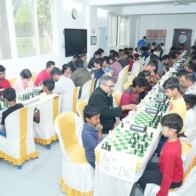A glimpse into our 1st All India Open FIDE Rated Chess Tournament. Players of all ages compete in a professionally managed setting, with every table set for high-stakes strategic battles.