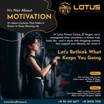 It's not about motivation, it's about systems. We help you design a fitness routine that fits your lifestyle, making consistency feel effortless.