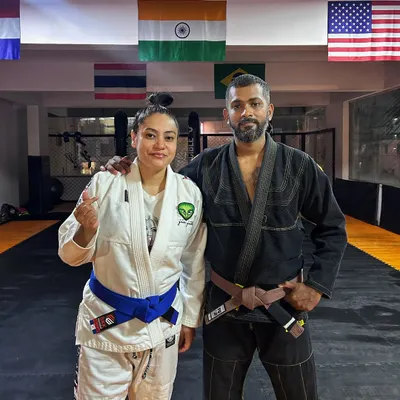A proud moment with one of our dedicated students, celebrating six years of our academy. This is what our Gi Jiu-Jitsu journey is all about, building a legacy of skill and community.