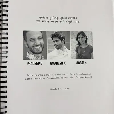 A dedication to our teachers, the Gurus who lead us from darkness to light. This page from our training manual reflects our deep respect for the lineage and the importance of guidance on the yogic path.