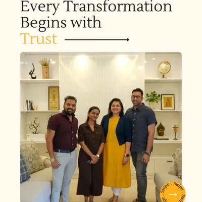 Every great transformation begins with a foundation of trust between us and our clients. Here we are with happy homeowners in their newly designed space.