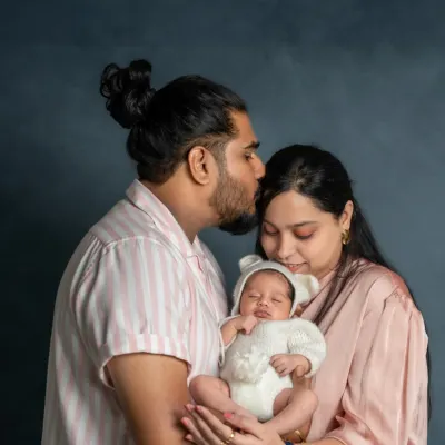 This is what a dream looks like. I love capturing the moment a family is complete, with both parents holding their tiny new world in their hands.