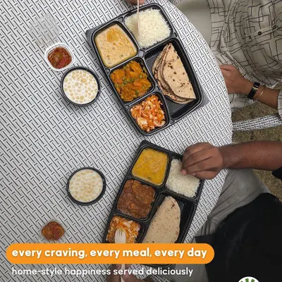This is what I mean by home-style happiness, served deliciously. My thalis are designed to give you that complete meal experience, with every component made fresh and full of flavor.