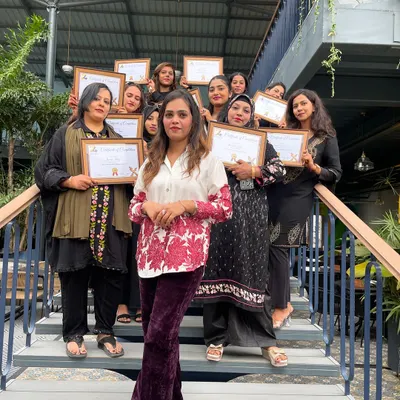 My second batch of amazing students, all certified and ready to start their professional henna journey. It is a proud moment to see them all holding their certificates of completion.