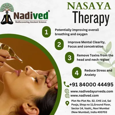 Nasya therapy is a cornerstone of Panchakarma, involving the administration of medicated oil through the nasal passage. This powerful treatment removes toxins from the head and neck, improves mental clarity, reduces stress, and enhances breathing.