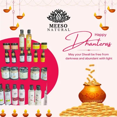 Wishing everyone a very Happy Dhanteras from both of us at Meeso Natural. May your life be filled with light and joy during the festive season.