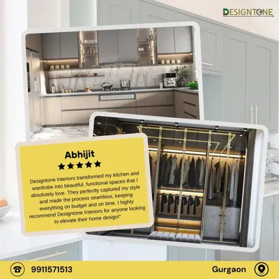 We love hearing from our satisfied clients. Abhijit was thrilled with his new kitchen and wardrobe, highlighting our seamless process and ability to stay on budget and on time.