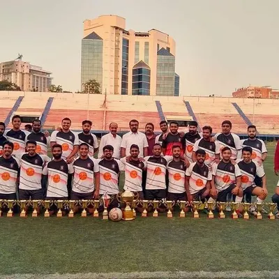 A throwback photo of the team with Mr. N.A. Haris, congratulating him on his election as Vice President for AIFF. His support has been invaluable to us.