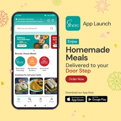 We have our own app. Download it now to enjoy homemade meals delivered to your doorstep. You can browse different cuisines and brands, all from our network of home kitchens.