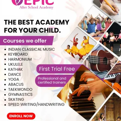We offer a wide variety of courses to match every child's interest. Whether your child is drawn to the discipline of Taekwondo, the creativity of Kathak, or the logic of Abacus, we have a program designed to nurture their passion.