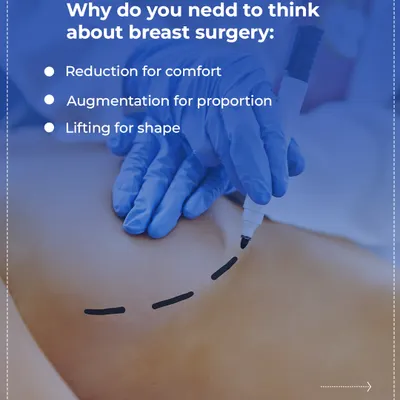 There are three primary reasons to consider breast surgery. Reduction for comfort, augmentation for proportion, and lifting for shape. Understanding your goal is the first step.