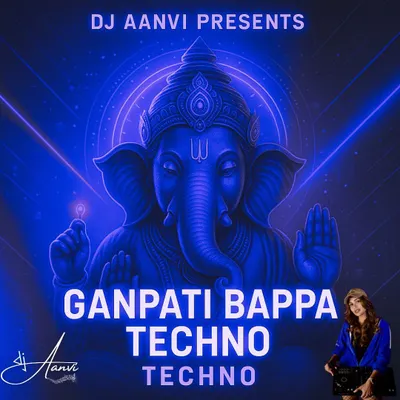 The official artwork for my "Ganpati Bappa Techno" track. This fusion of sacred chants and electronic beats is designed to elevate the energy and create a spiritual rave experience.
