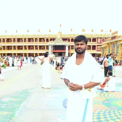 Seeking blessings at Mantralayam, the sacred abode of Sri Raghavendra Swamy. My spiritual practice is the foundation of the guidance I offer to you.