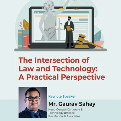 Our Practice Head, Gaurav Sahay, was the keynote speaker on ‘The Intersection of Law and Technology’ at the Industry Connect Talk Series organized by Garden City University.