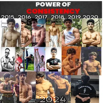 The power of consistency. This is my transformation from 2015 to 2024, showing that real change doesn't happen overnight. It's the result of years of showing up and putting in the work.
