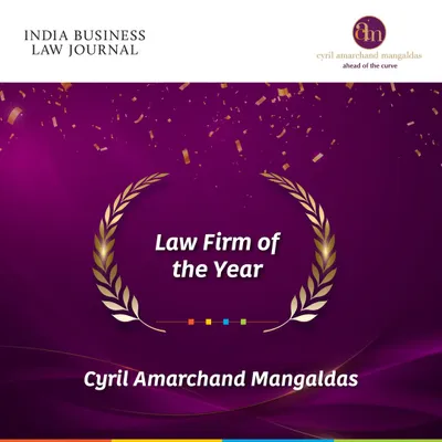 We are honored to be named "Law Firm of the Year" for 2025 by the India Business Law Journal (IBLJ). This prestigious award, along with 16 practice area wins, underscores our comprehensive expertise and leadership in the Indian legal market.