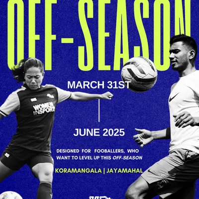 Announcing our 2025 Football Off-Season program. This is where serious footballers come to level up their game with sport-specific S&C, injury prevention, and performance testing at our Koramangala and Jayamahal centers.