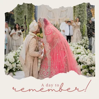 A day to remember! This is the moment it all comes together. After months of designing and brainstorming, seeing the couple share a kiss under the mandap we created is the best reward.