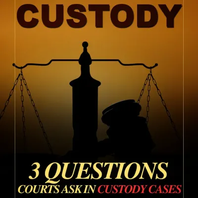 This graphic outlines the three key questions courts consider in child custody cases. The decision is not simply about which parent wins, but about the child's safety, stability, and emotional needs. Understanding these factors is the first step in building a strong custody case.