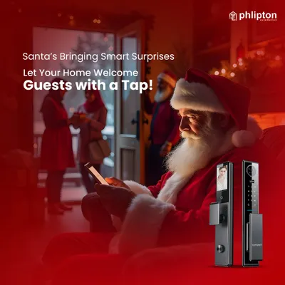 Santa's bringing smart surprises. This Christmas, let your home welcome guests with a simple tap on your phone, even if you're busy with preparations.