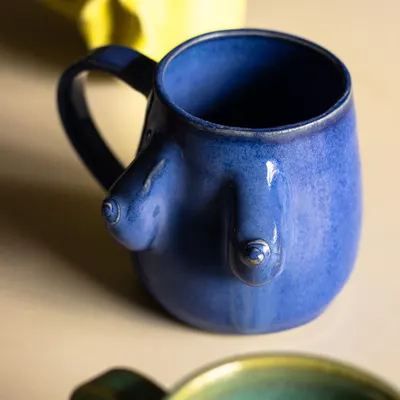 The iconic boob mug! These are a signature creation from one of our talented students and always a conversation starter. We love seeing such bold and fun ideas come to life.