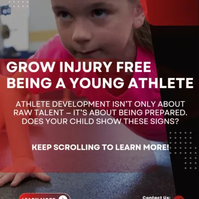 Developing a young athlete is about more than just raw talent; it's about being prepared. This graphic introduces our approach to youth athlete development, which focuses on building a foundation to help them grow injury-free.