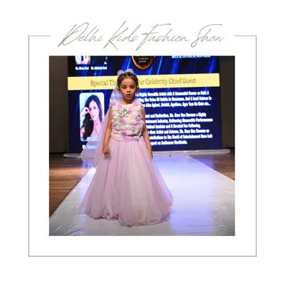 A true princess moment on the runway. This little model is featured in a beautiful lilac tulle gown with floral details on the bodice. I capture these enchanting looks to create timeless, creative children's portraits.