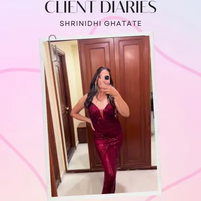 Client Diaries: Shrinidhi Ghatate looking absolutely stunning in our red sequin gown. We love to see it!