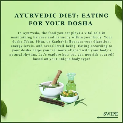 Eating according to your dosha is fundamental to Ayurvedic nutrition. Your unique body type influences your digestion and energy, and choosing the right foods helps align your body with its natural rhythm for better health.