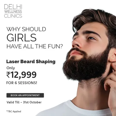 Grooming isn't just for women. Our laser beard shaping package is designed for men who want a sharp, low-maintenance beard line. This offer for six sessions is the perfect way to invest in a permanently polished look.