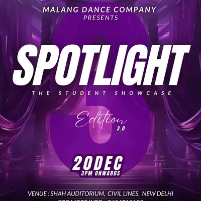 It's that time of year again. Announcing our annual student showcase, SPOTLIGHT 3.0, where our students take the stage to show their talent.