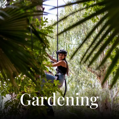 Everything at Area 83, described absolutely wrong. Part 1: "Gardening," which is actually our tree climbing activity.