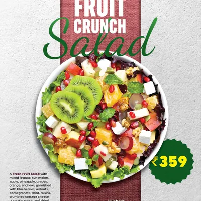 My Cocktail Fruit Crunch Salad is the perfect healthy meal. It's a vibrant mix of fresh fruits, cottage cheese, and nuts, all under 360 calories. It's proof that healthy can be delicious.