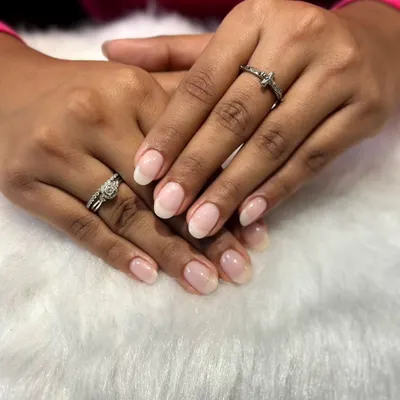 For a clean, natural, and polished look, I created this set of short, oval extensions with a sheer nude-pink overlay. It's the perfect 'your nails but better' style for everyday elegance.