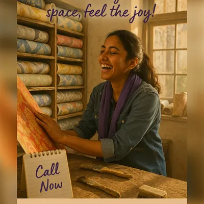 The joy of finding the perfect design is what my service is all about. I offer a personalized experience, helping you explore different textures and designs in a relaxed, creative environment.