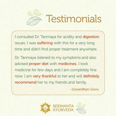 This patient shares his journey of overcoming long-term acidity and digestion issues. Through a personalized consultation, proper diet, and medicines, he found complete relief, highlighting the effectiveness of a root-cause approach.