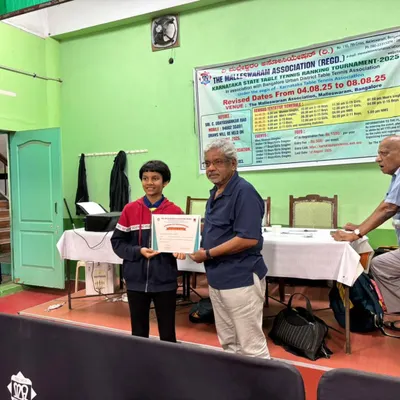 I am incredibly proud of Mihika Udupa for securing the Gold medal in the U13 Girls category at the Karnataka State Ranking Tournament. This title is a direct result of her hard work.